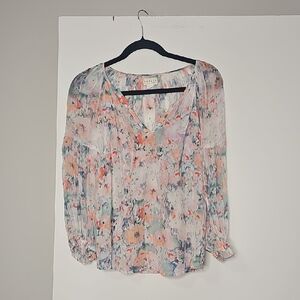 Velvet by Graham & Spencer Multicolor Floral Blouse